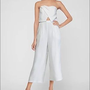 Express Strapless Pleated Culotte Jumpsuit